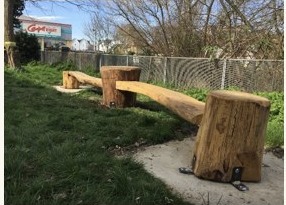 Finished Charlton Green timber seating in Dover