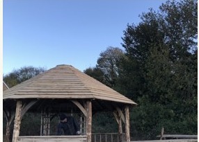 Completed timber roundhouse