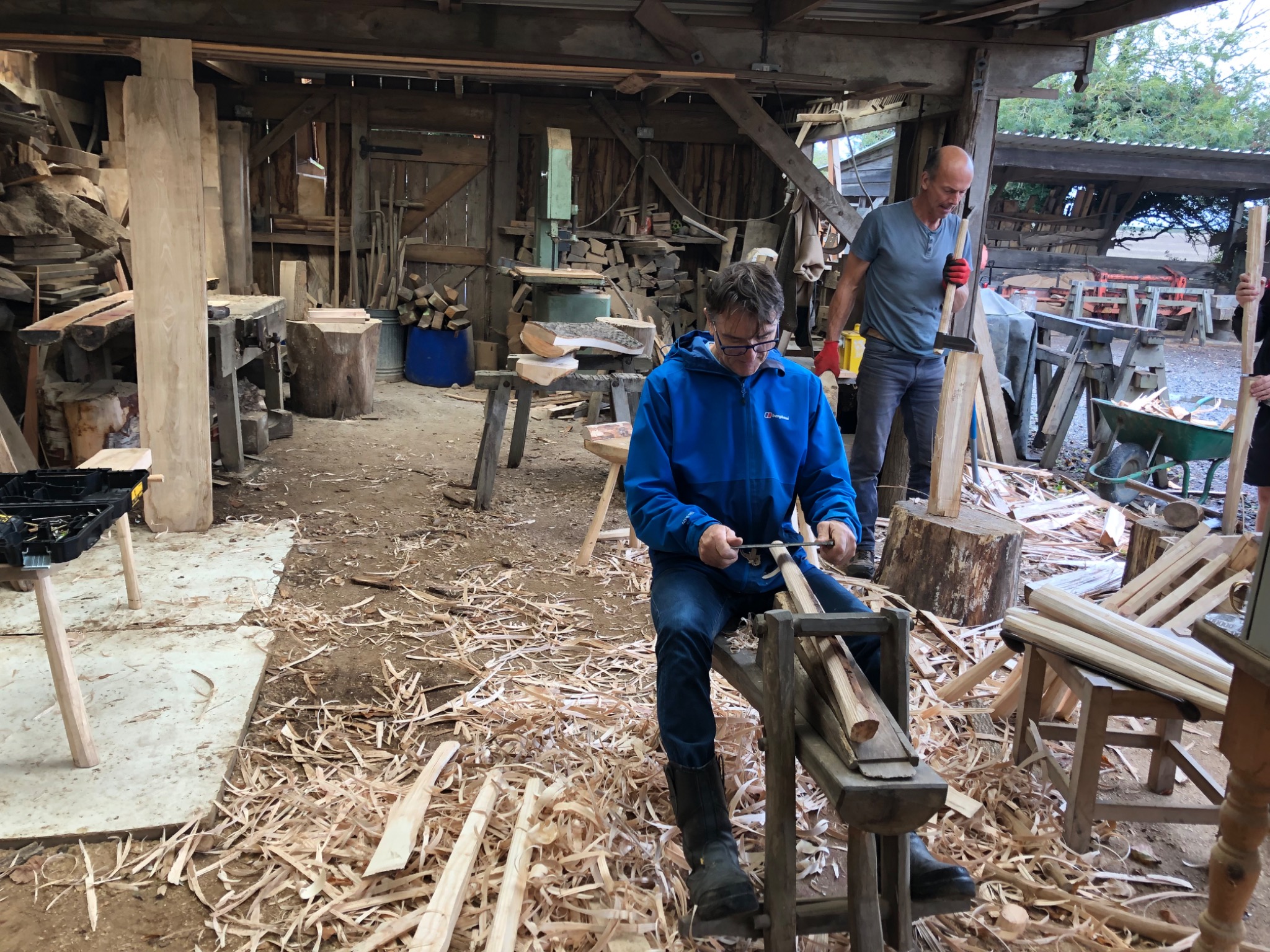 Working at the Wanstone wood yard